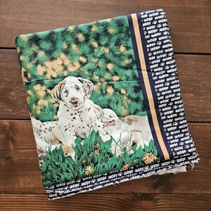 Vintage Puppy Dog Panel Fabric - Four Repetitive Dog Portraits with Woof Edges